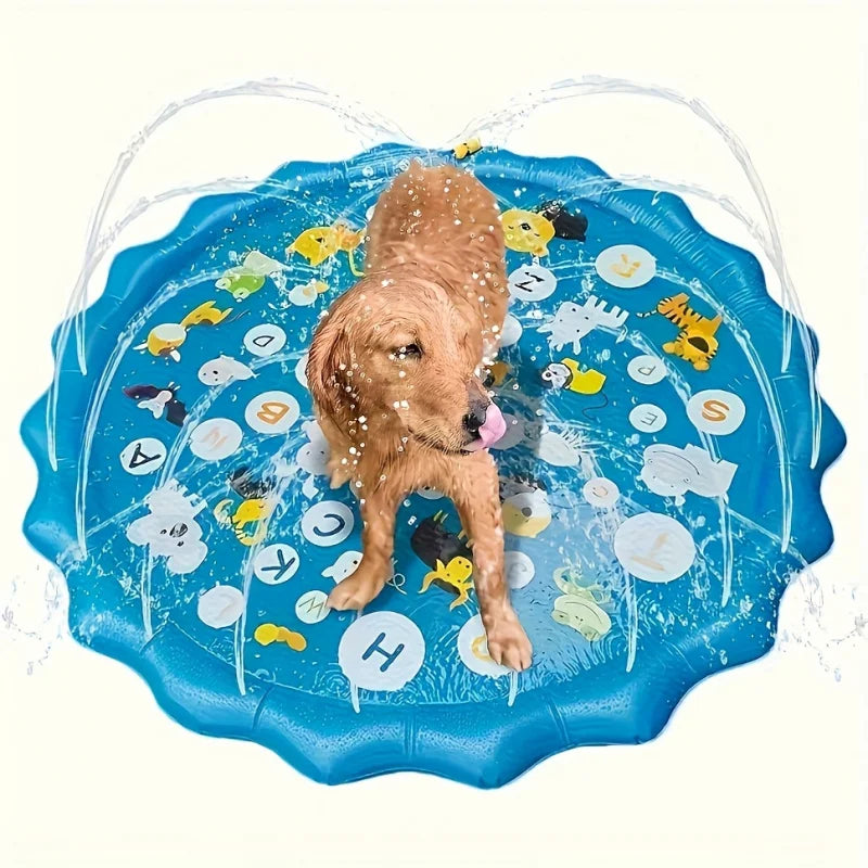 Outdoor Pet Bath Basin with Water Spray Function - Anti-slip