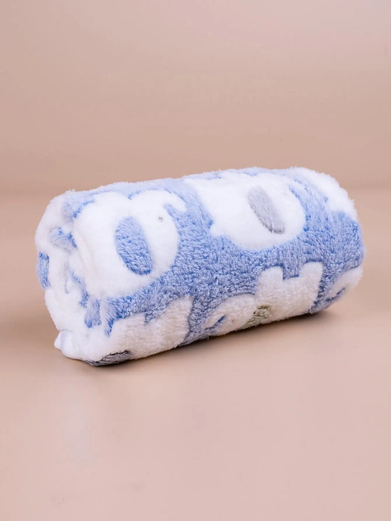 Soft Coral Fleece Blanket with  Animal Print