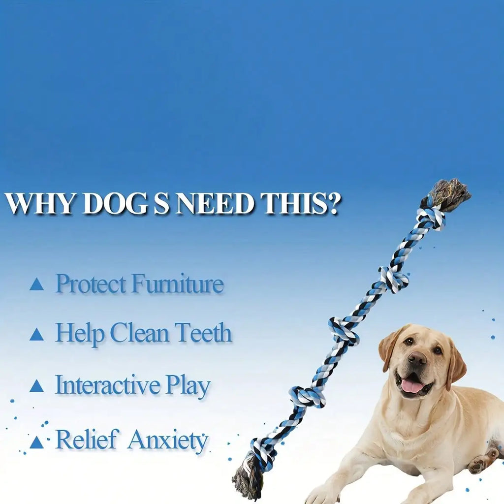 Extra Thick Braided Rope Dog Toy for Tug of War