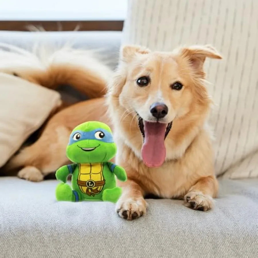 Teenage Mutant Ninja Turtle Squeaky Plush Dog Toy Stuffed Animal