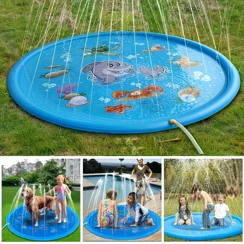 Outdoor Pet Bath Basin with Water Spray Function - Anti-slip