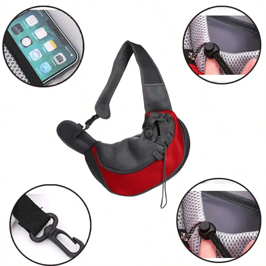 Breathable Mesh Crossbody Pet Carrier Bag