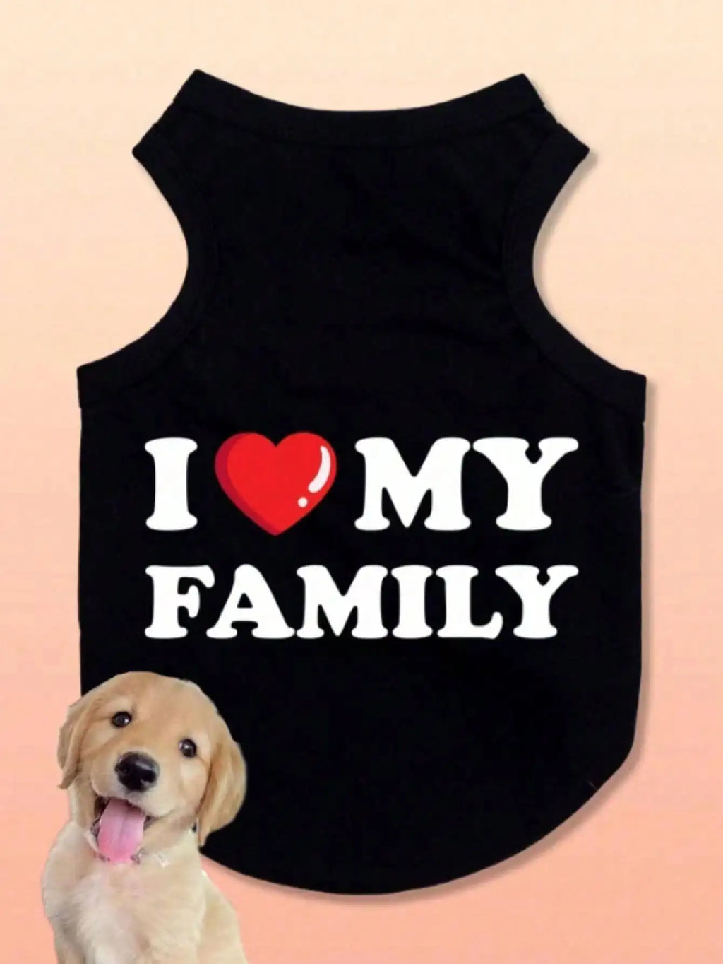 Pet Vest  'I ❤️ MY FAMILY' Print  for Dogs & Cats