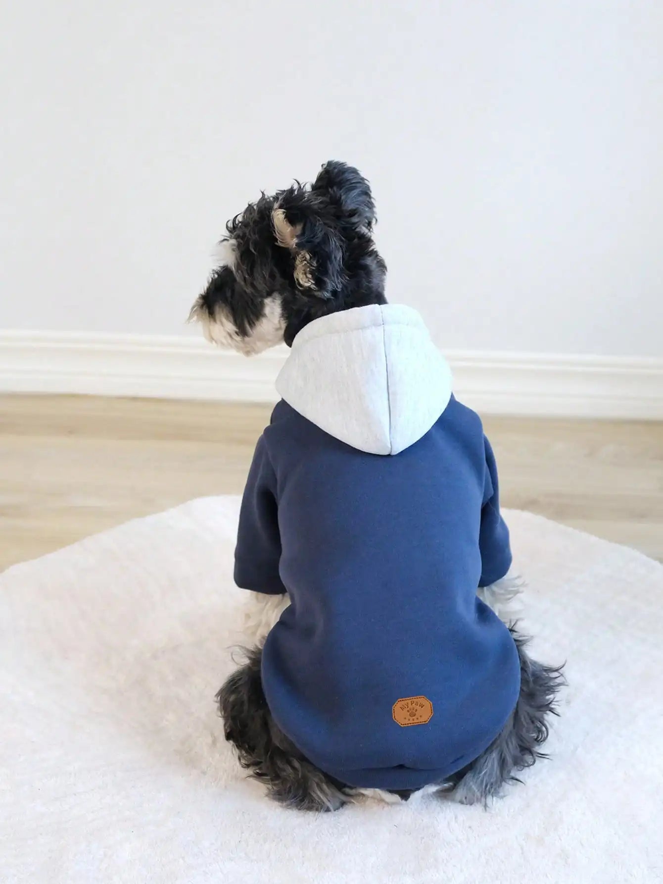 Navy Blue Hooded Dog Sweatshirt  for Small Medium Dogs