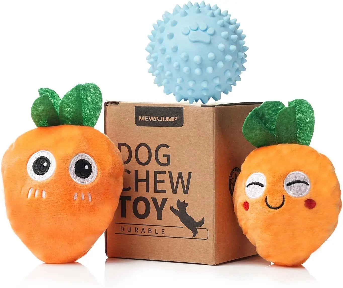 Squeaky Easter Dog Toys with Ball, 3-in-1 Plush Chew Toy