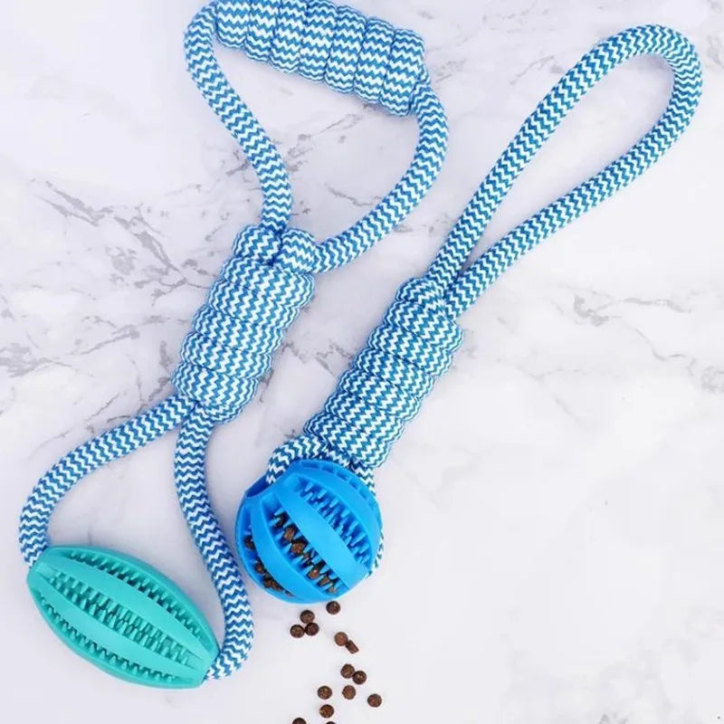 Chew Resistant Rope Toy with Food Dispensing for Mental Stimulation