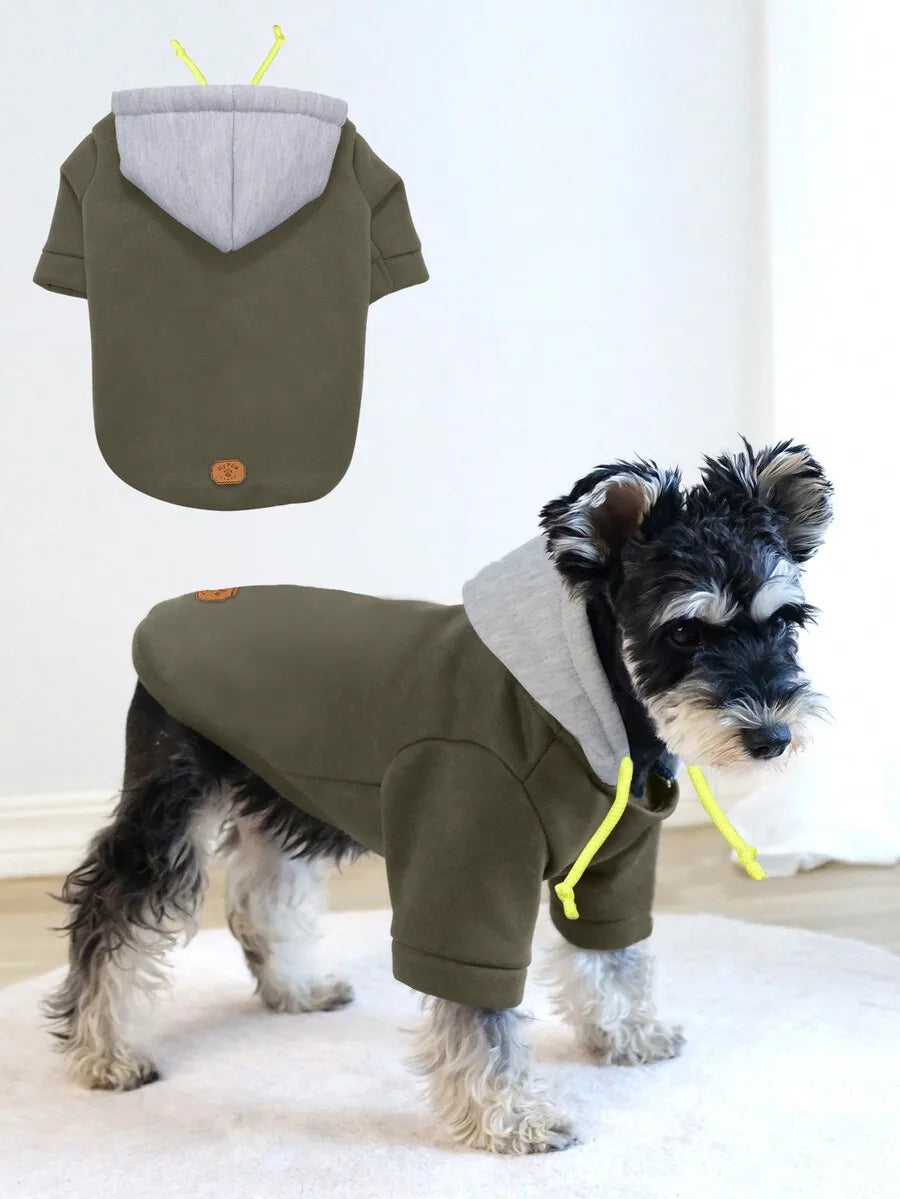 Navy Blue Hooded Dog Sweatshirt  for Small Medium Dogs