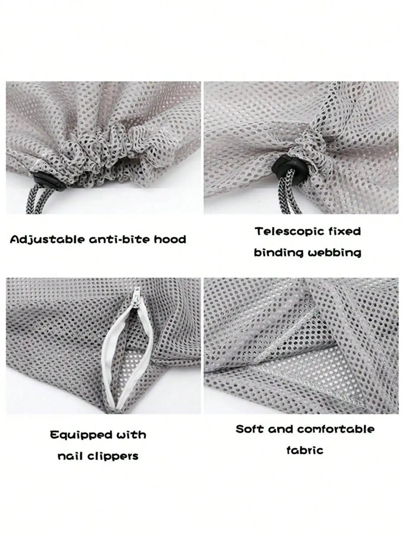 Upgraded Mesh Pet Bathing Bag for Cats & Small Dogs