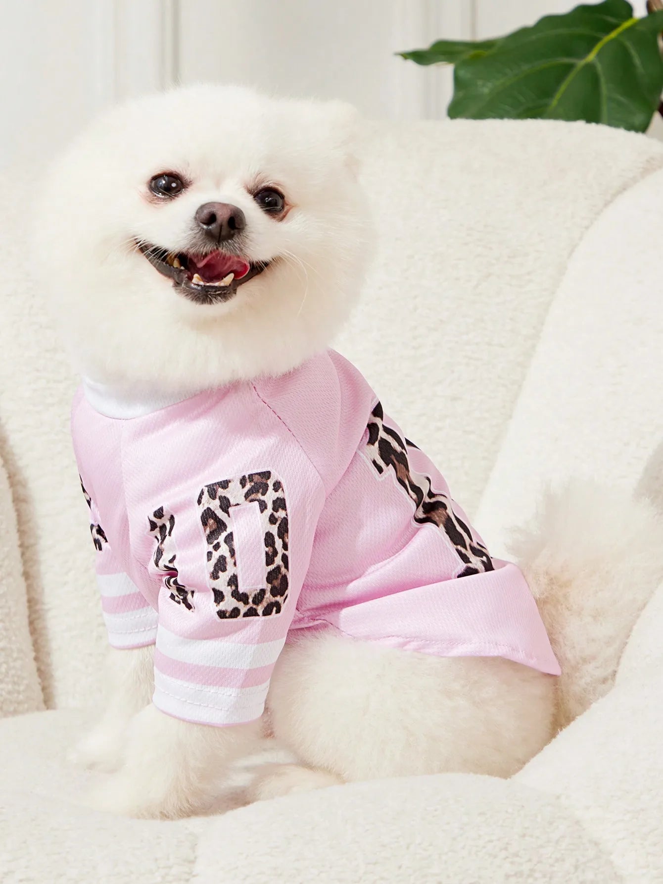 Pink Leopard Print Pet Jersey Shirt  Design for Dogs and Cats