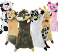 6 Pack Plush Crinkle Toys for Small Puppies, Natural Teething Chew Animals