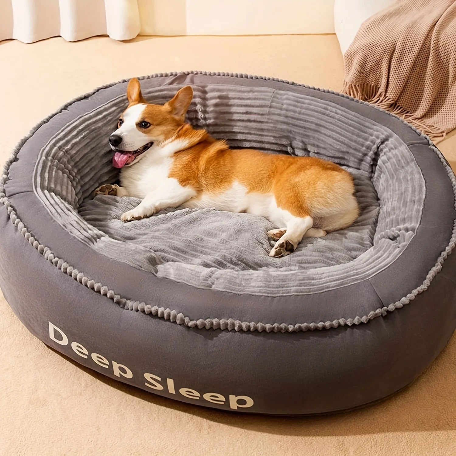 Soft Washable Dog Cat Cushion Bed