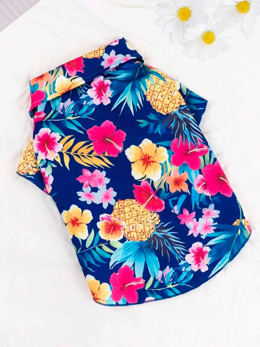 Blue Striped Pet Shirt for Dogs and Cats