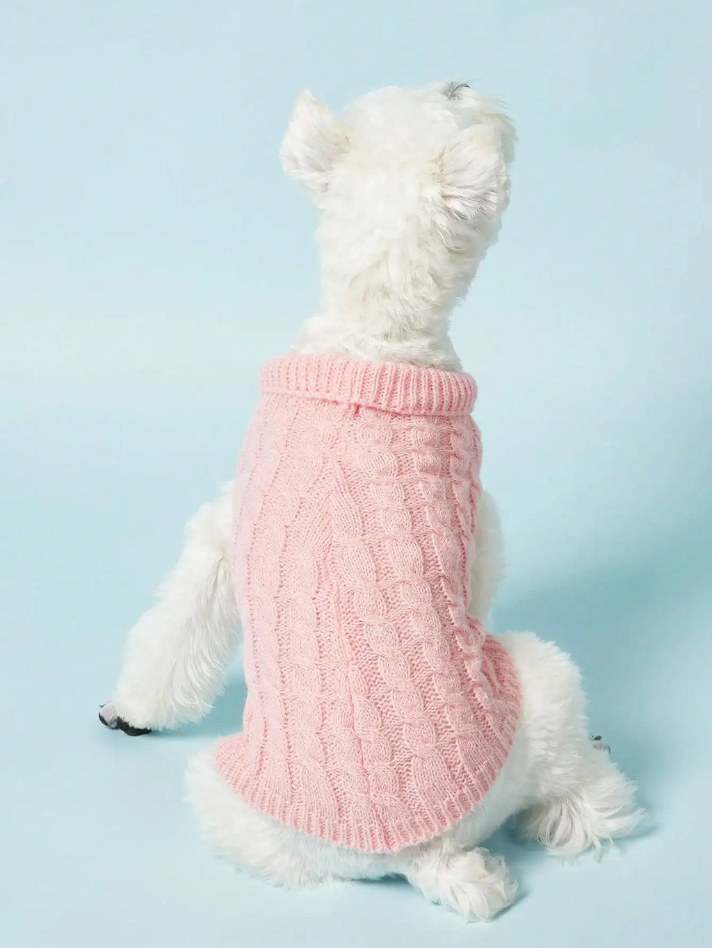 Cable Knit Pet Sweater for Small to Medium Dogs