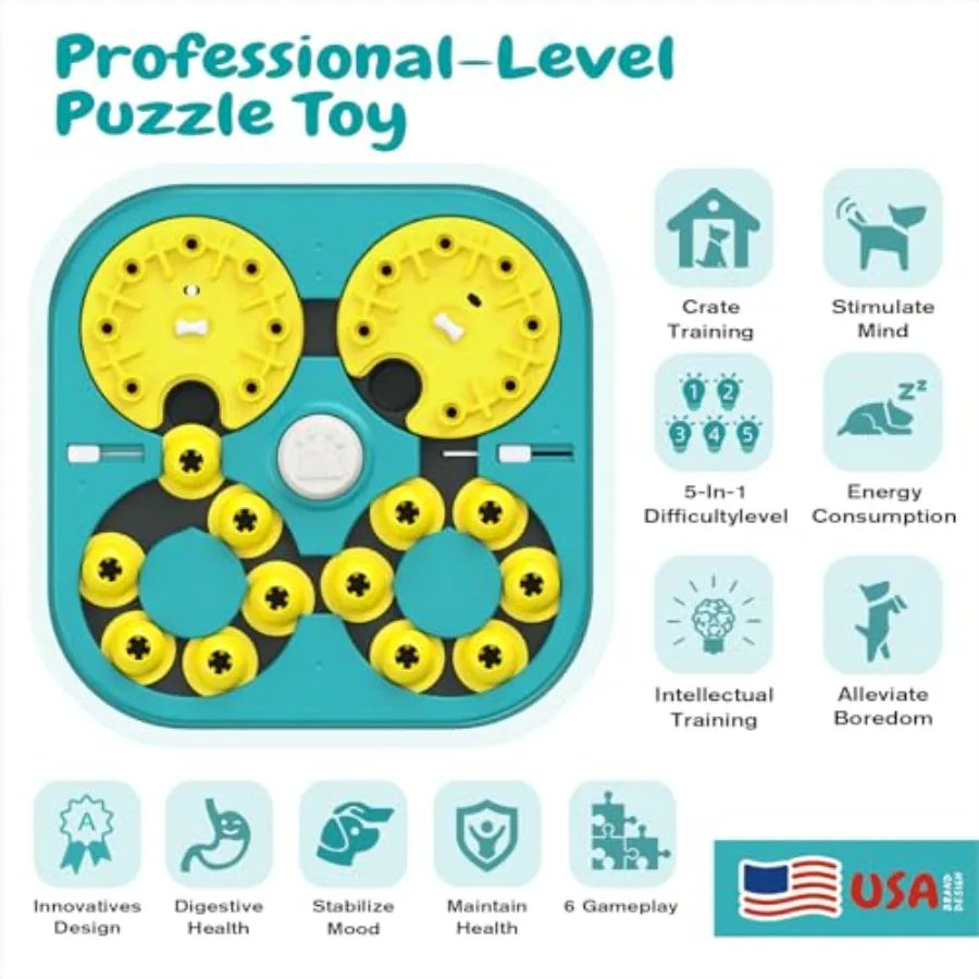5-Level Dog Puzzle Toy 6 Ways to Play Extra-Large