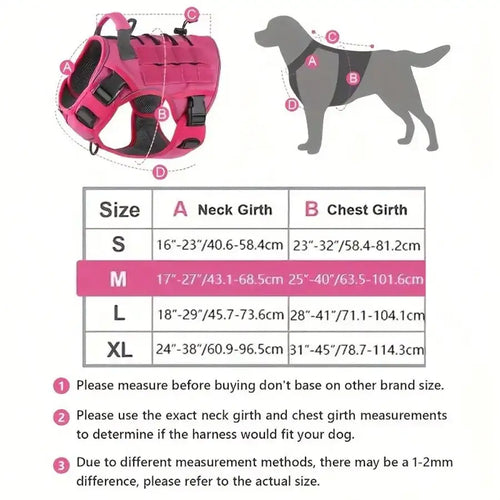 Adjustable No-Pull Tactical Dog Harness with Handle