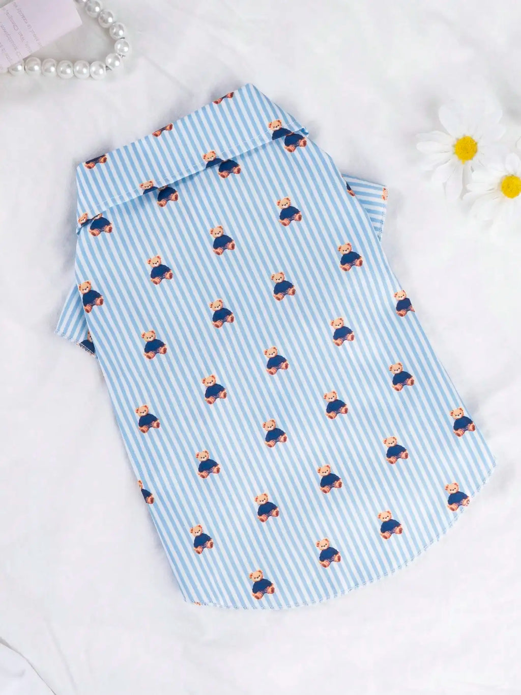 Blue Striped Pet Shirt for Dogs and Cats