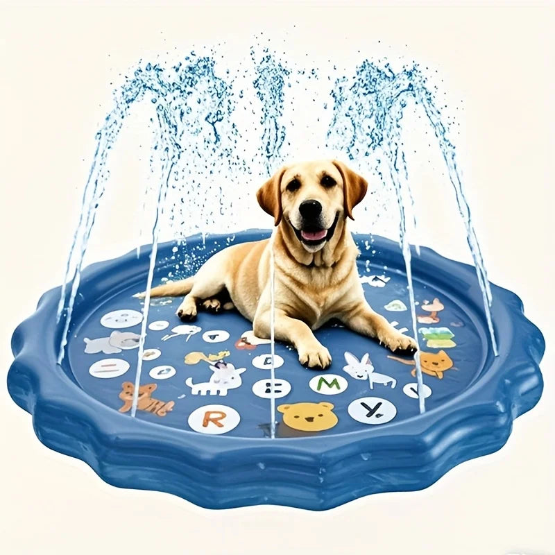 Outdoor Pet Bath Basin with Water Spray Function - Anti-slip