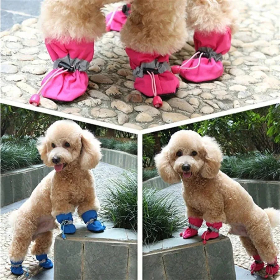 Dog Boots for Small Dogs & Puppies - Blue, Pink, Black, Red