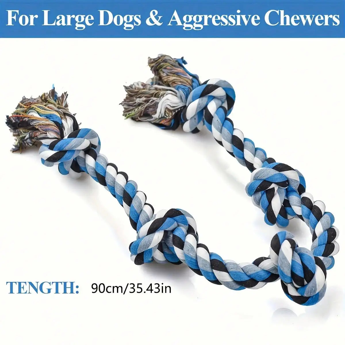 Extra Thick Braided Rope Dog Toy for Tug of War