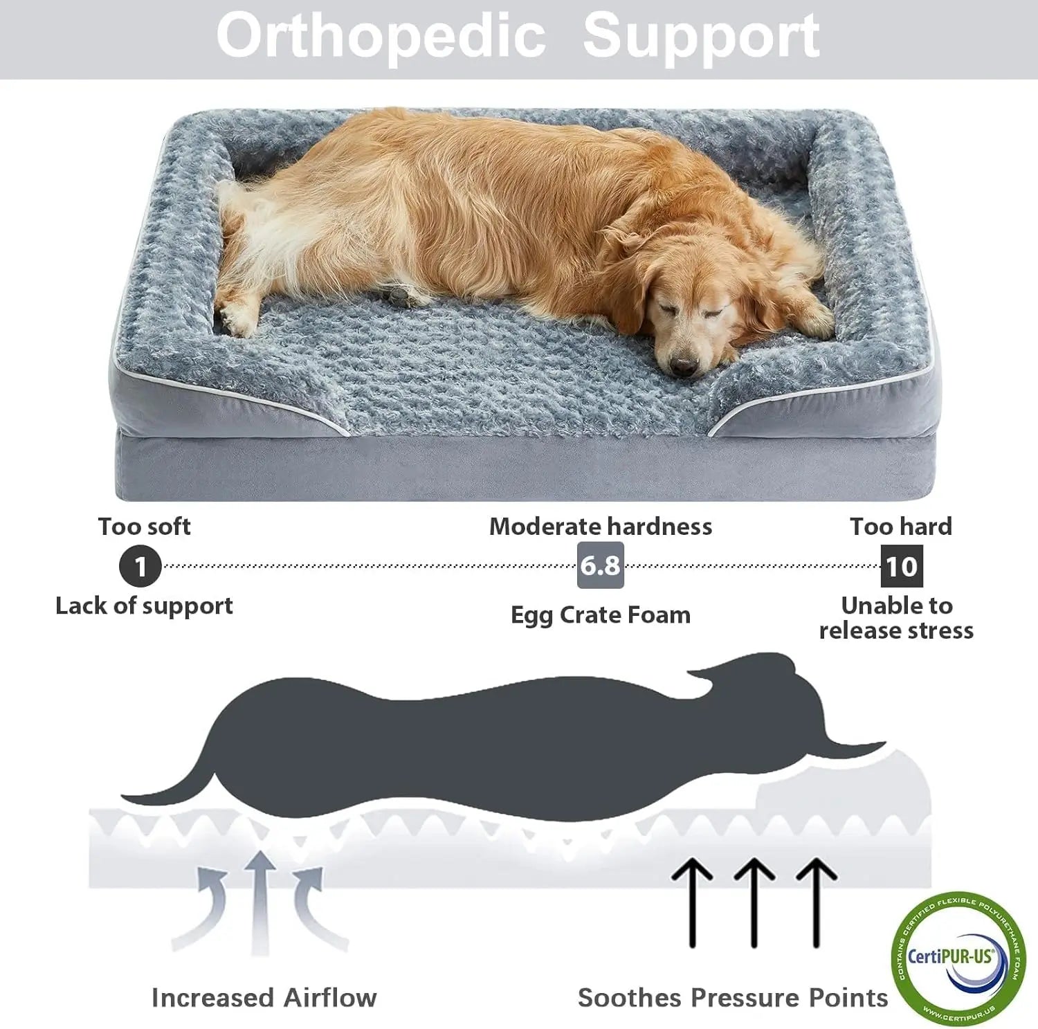 Washable Orthopedic Dog Sofa Bed  for Large Dogs