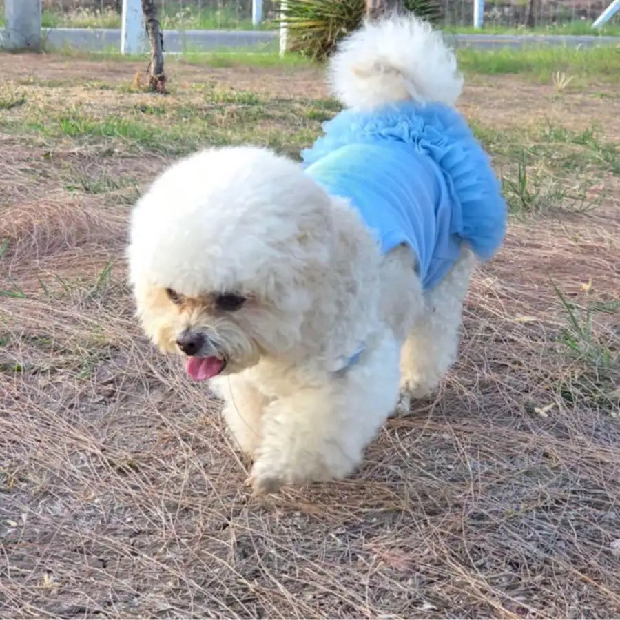 1pc Pink Tulle Sleeveless Pet Dress for Small Dogs & Cats