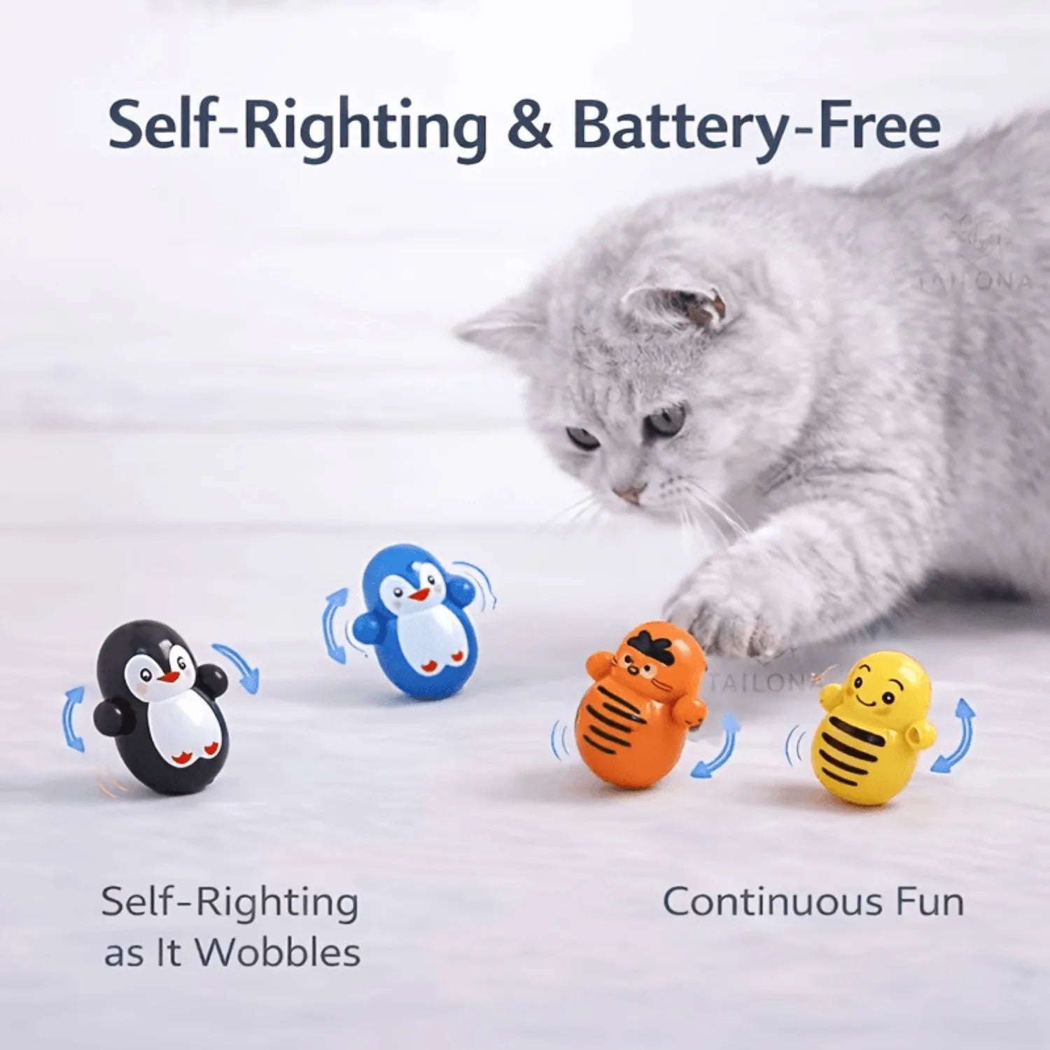 10 indoor cat rolling toys that require no batteries.