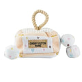White Chewy Vuiton Trunk Activity House Plush Designer Dog Toys